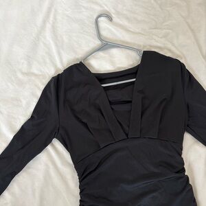 Elegant Black Long Sleeve Dress